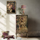 Ballerina Green, Hummingbird & Floral Portrait Seidenpapier