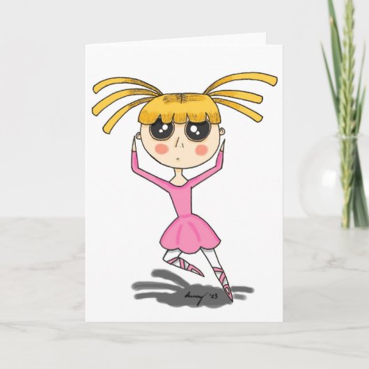Ballerina Greeting Card Karte (Vorderseite)