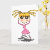 Ballerina Greeting Card Karte (Gelbe Blume)