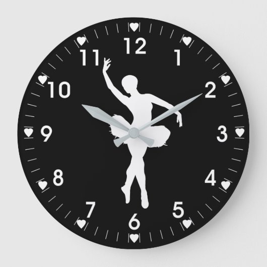 Ballerina Große Wanduhr (Vorderseite)
