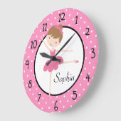 Ballerina Große Wanduhr (Winkel)