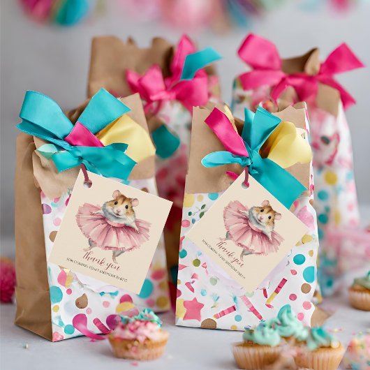Ballerina Hamster Birthday Vielen Dank Geschenkanhänger