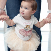 Ballerina Hamster Girl Baby Strampler