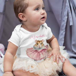 Ballerina Hamster Girl Baby Strampler