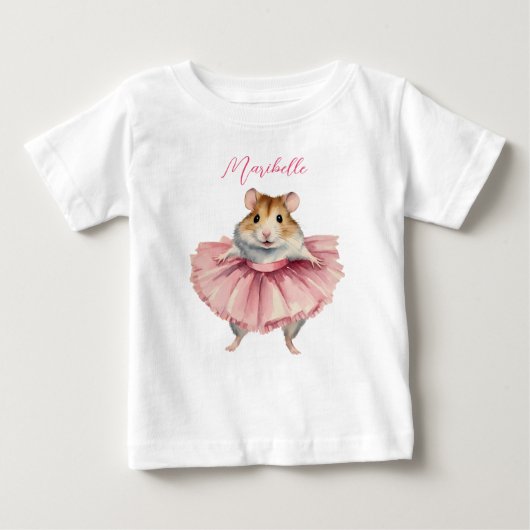 Ballerina Hamster Girl Baby T-shirt (Vorderseite)
