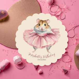 Ballerina Hamster Girl Birthday Untersetzer