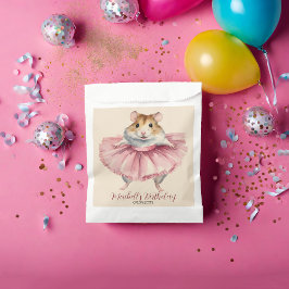 Ballerina Hamster Girl Birthday Vielen Dank Geschenktütchen