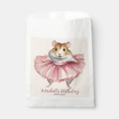 Ballerina Hamster Girl Birthday Vielen Dank Geschenktütchen (Vorderseite)