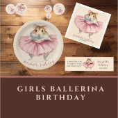 Ballerina Hamster Girls Birthday Dance Party Serviette