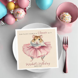 Ballerina Hamster Girls Birthday Dance Party Serviette