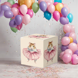 Ballerina Hamster Girls Birthday Favor Box Geschenkschachtel