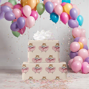 Ballerina Hamster Girls Geburtstag Geschenkpapier