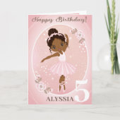 Ballerina Happy Birthday Card | Alter hinzufügen Karte (Vorderseite)