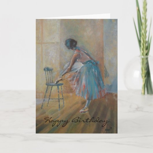 Ballerina Happy Birthday Card Karte (Vorderseite)