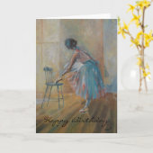 Ballerina Happy Birthday Card Karte (Gelbe Blume)