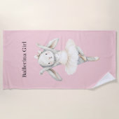 Ballerina-Häschen im Tutu Strandtuch (Vorderseite)
