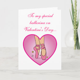Ballerina Heart Valentine Feiertagskarte
