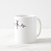 Ballerina Heartbeat Design Fun Classic Ballet Gesc Kaffeetasse (VorderseiteRechts)