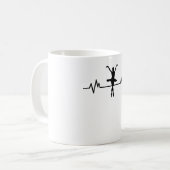 Ballerina Heartbeat Design Fun Classic Ballet Gesc Kaffeetasse (Vorderseite Links)