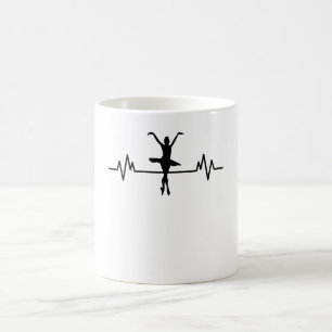 Ballerina Heartbeat Design Fun Classic Ballet Gesc Kaffeetasse