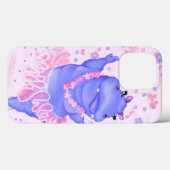 Ballerina Hippo Balletttänzer Funny iPhone Case (Rückseite (Horizontal))