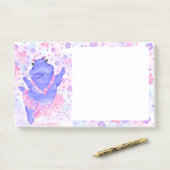 Ballerina Hippo Balletttänzer Funny Post-it® Notes Post-it Klebezettel (Auf Schreibtisch)