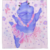 Ballerina Hippo Duschvorhang (Vorderseite)
