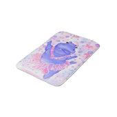 Ballerina Hippo Funny Bath Mat Happy Ballet Dancer Badematte (Schrägansicht)
