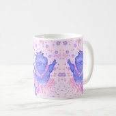 Ballerina Hippo Funny Mug Happy Ballet Dancer Kaffeetasse (VorderseiteRechts)