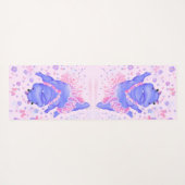 Ballerina Hippo Funny Yoga Mat Happy Ballet Dancer Yogamatte (Rückseite (Horizontal))