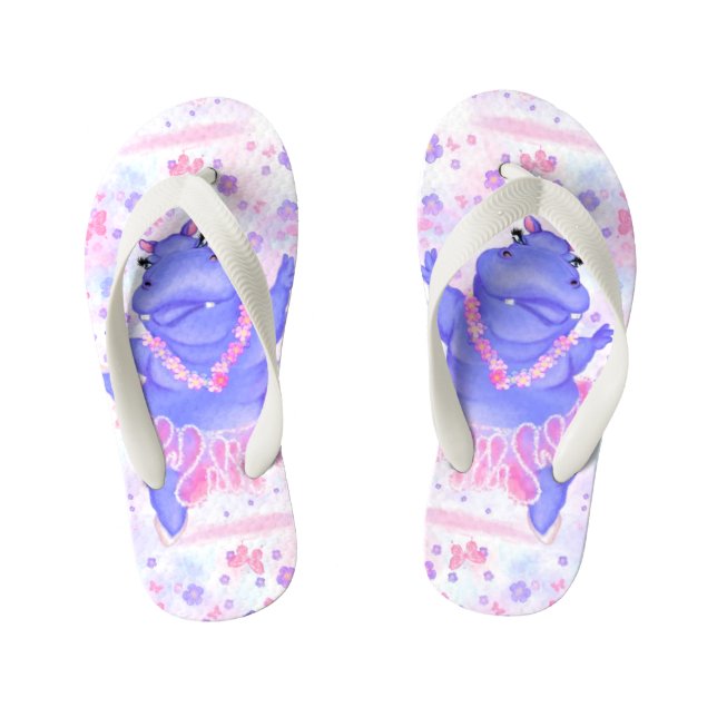 Ballerina Hippo Kids Flip Flops Kinderbadesandalen (Fußbett)