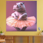 Ballerina Hippo Leinwanddruck (Insitu (Wohnzimmer))