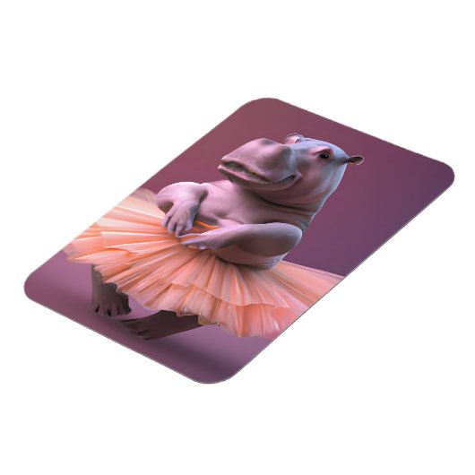 Ballerina Hippo Magnet (Linke Seite)