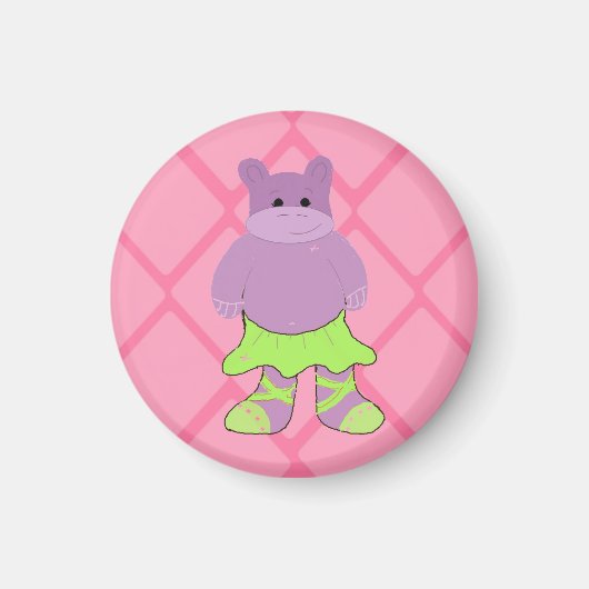 Ballerina Hippo Magnet (Vorne)