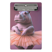 Ballerina Hippo Mini Klemmbrett (Vorderseite)