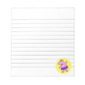 Ballerina Hippo mit Tutu-Linde Notizblock (Vorderseite)