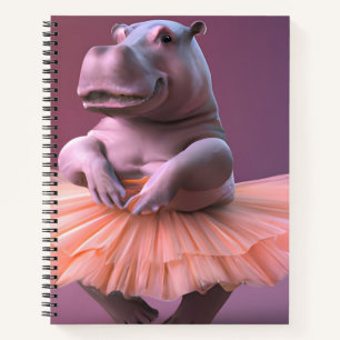 Ballerina Hippo Notizblock