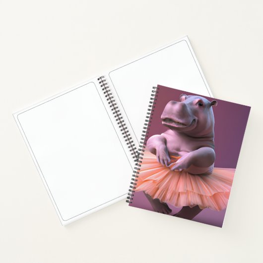 Ballerina Hippo Notizblock (Innenseite)