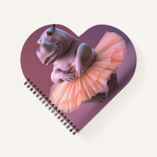 Ballerina Hippo Notizblock