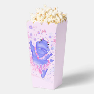 Ballerina Hippo Popcorn Box Happy Ballet Dancer Geschenkschachtel