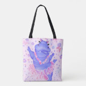 Ballerina Hippo Tote Bag Happy Ballet Dancer Tasche (Rückseite)