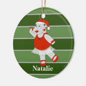 Ballerina Hippo WeihnachtsSpecial Keramik Ornament (Links)