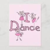 Ballerina I Dance T - Shirt und Geschenke Postkarte (Vorderseite)