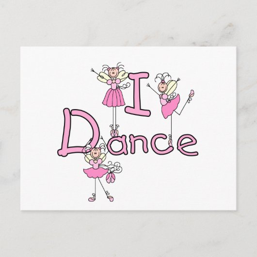 Ballerina I Dance T - Shirt und Geschenke Postkarte (Vorderseite)