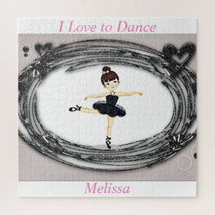 Ballerina - Ich liebe es zu tanzen Personalisierte Puzzle