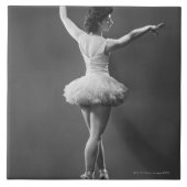Ballerina im Ballettröckchen Fliese (Vorderseite)