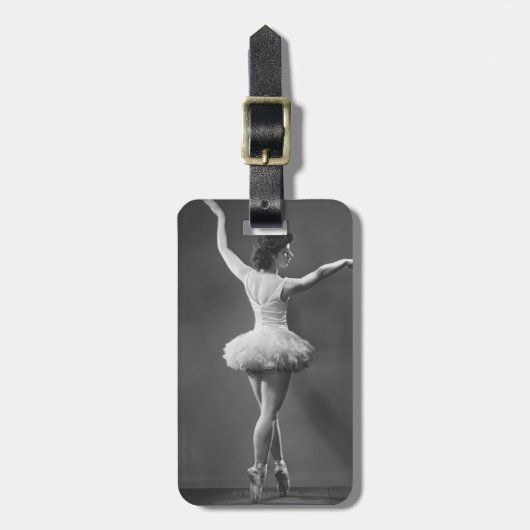 Ballerina im Ballettröckchen Gepäckanhänger (Vorderseite vertikal)