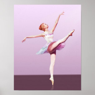 Ballerina im Rosa und im Lavendel Poster