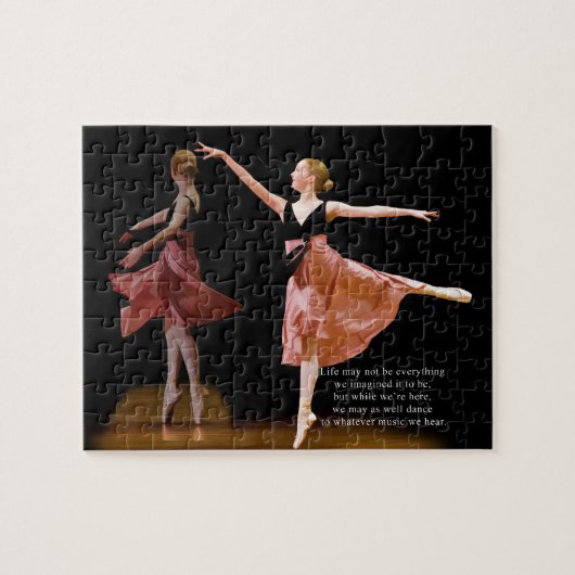 Ballerina im schwarzen und roten Puzzlespiel Puzzle (Horizontal)