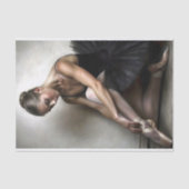 Ballerina im Vintagen Cremefarben-Decoupage Seidenpapier (Vorderseite)